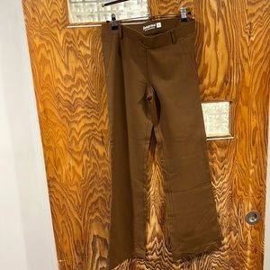 Brown soft stretch utility pants
